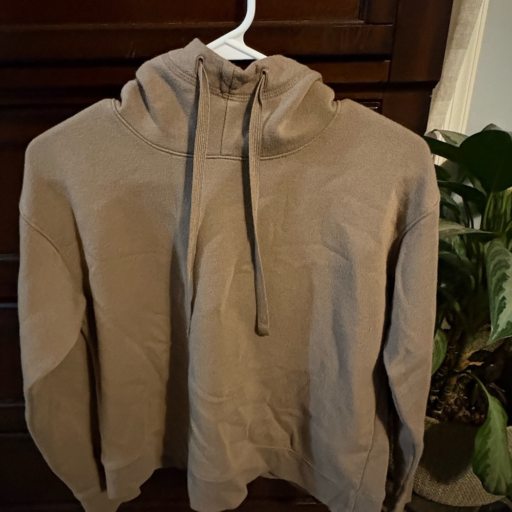 Brown Hoodie with Drawstrings